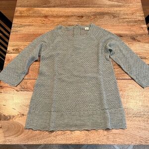 Moth (Anthropologie) Green Pointelle Sweater Size Medium
